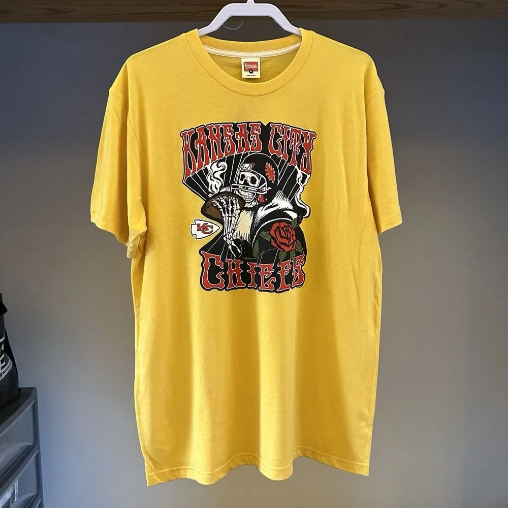 Homage NFL Kansas City Chiefs X Grateful Dead T-Shirt Men's XL NWT - Picture 9 of 16